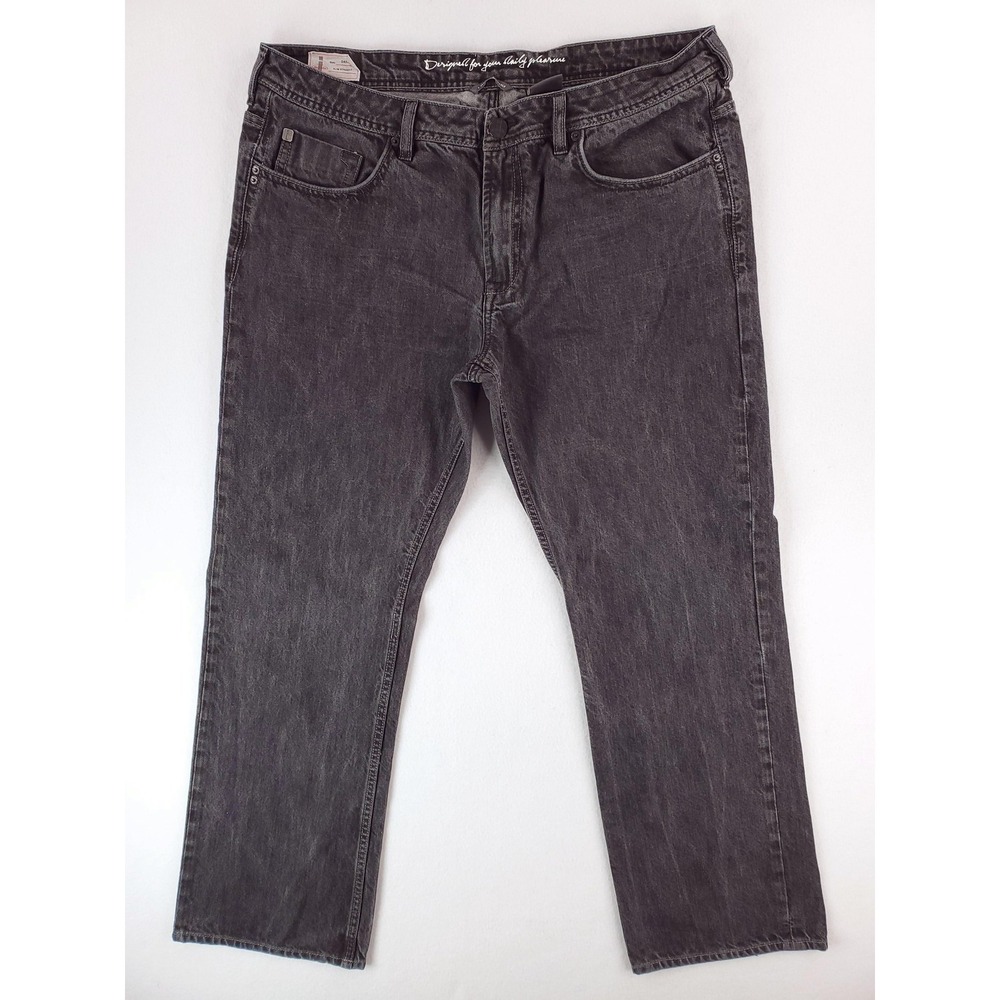 Buffalo Jeans Mens Jeans 38x32 Black Daran Slim Straight Denim Pants‎ Casual